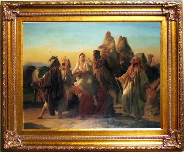 framed  unknow artist Arab or Arabic people and life. Orientalism oil paintings  443, Ta142